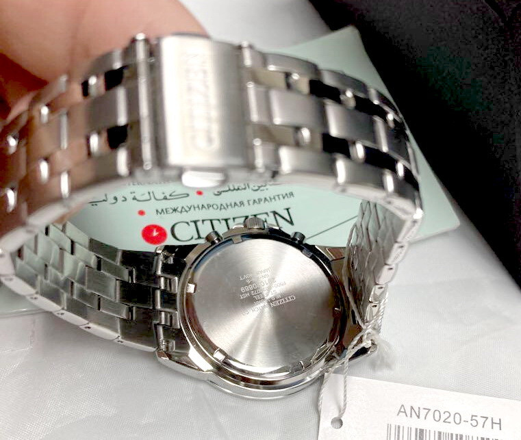 Pre-owned Citizen Racing Chronograph 100m Tachymeter Sports Men's Watch An7020-57h