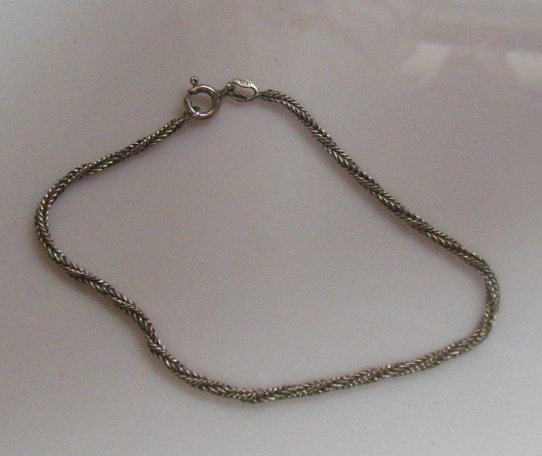925 ITALY Sterling Silver Chain Bracelet
