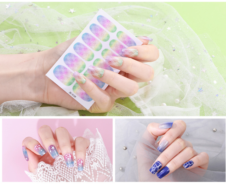 3D Nail Art Wraps Stickers Snowflake Star Leopard Flower Manicure Self Stick NH1