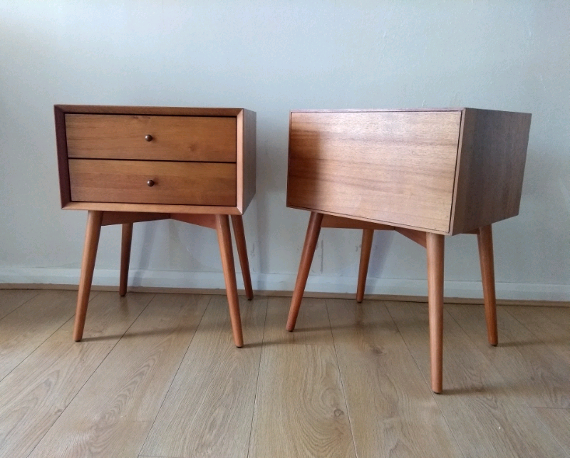 West Elm Mid Century bedside tables Acorn in Hackney, London