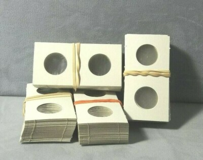 NEW 100-MINI 1-1/2 X 1-1/2 Inch Cowen Mylar Cardboard Coin Holders Cent