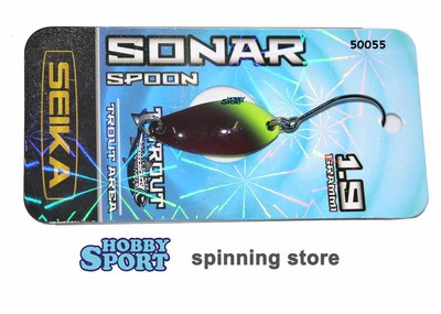 SONAR SPOON SEIKA 1,9 GR COL. 50055 BLACK CHART TUBERTINI TROUT AREA SPINNING