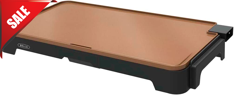 BELLA XL Electric Ceramic Titanium Griddle Make15 Eggs 12" x