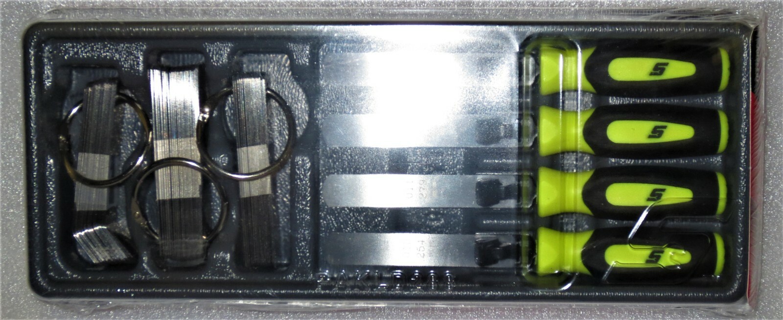 Snapon Feeler Gauge Set 82 Pieces Straight, Step & 45° *hiviz