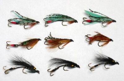 Salmon Sewin// sea trout JAMBO //SURFACE WAKE flies X 3