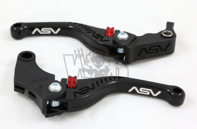 Kawasaki ZX14R ZX14 Ninja 2006-17 ASV F3 Lever Set Brake & Clutch Black Short