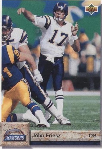 1992 Upper Deck John Friesz #150