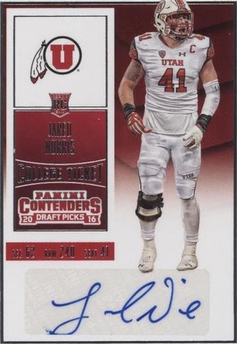 2016 Panini Contenders Draft Picks Jared Norris #265