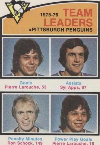 1976-77 O-Pee-Chee - Pierre Larouche Ron Schock Syl Apps #392