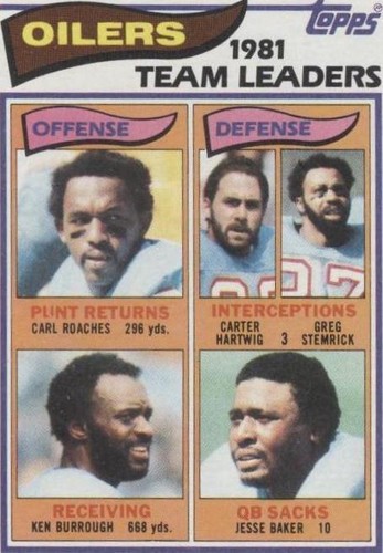 1982 Topps Carl Roaches Carter Hartwig Greg Stemrick #92