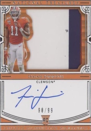 2020 Panini National Treasures Collegiate Isaiah Simmons #126
