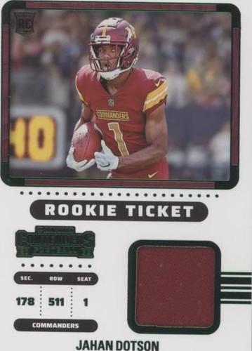 2022 Panini Contenders Jahan Dotson #RTS-JDO