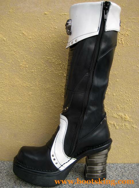 NEW ROCK BOOTS ROCK BOOTS GUADELOUPE SCHWARZ WEISS DAMENSTIEFEL HIGH HEELS GRÖSSE 36 - 41