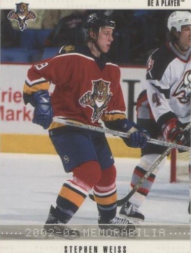 2002-03 In the Game Be A Player Memorabilia - Stephen Weiss #139