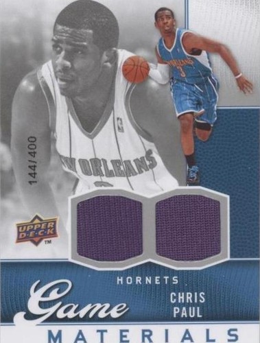 MAGIC JOHNSON CHRIS PAUL 2009 Upper Deck DUAL GAME MATERIALS