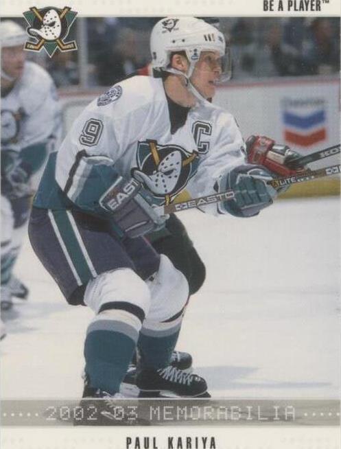 2002-03 In the Game Be A Player Memorabilia - Paul Kariya #179