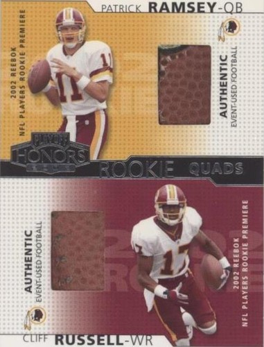 2002 Playoff Honors Antonio Bryant Cliff Russell Patrick Ramsey #RQ-17