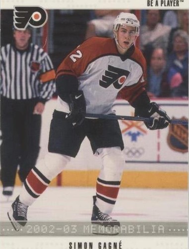 2002-03 In the Game Be A Player Memorabilia - Simon Gagne #200