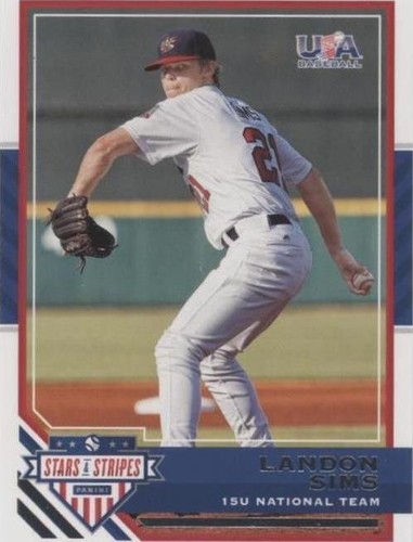 2017 Panini USA Baseball Stars & Stripes - Landon Sims #65
