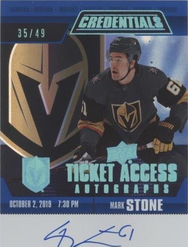 2019-20 Upper Deck Credentials - Mark Stone #TAA-MS