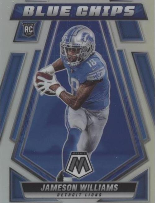 2022 Panini Mosaic - Blue Chips Silver Prizm #BC-9 Jameson Williams (RC)