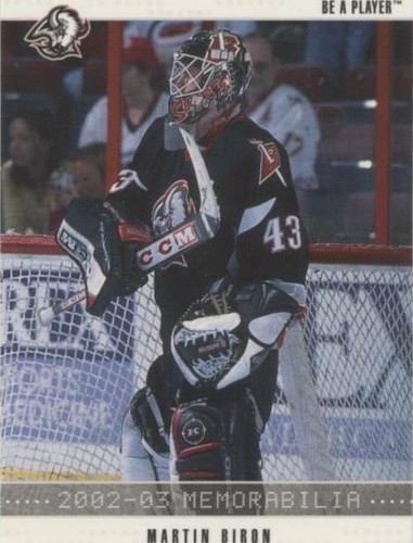 2002-03 In the Game Be A Player Memorabilia - Martin Biron #9