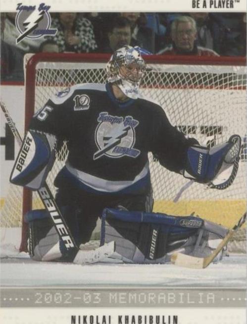 2002-03 In the Game Be A Player Memorabilia - Nikolai Khabibulin #40