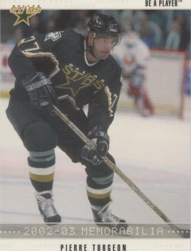 2002-03 In the Game Be A Player Memorabilia - Pierre Turgeon #175