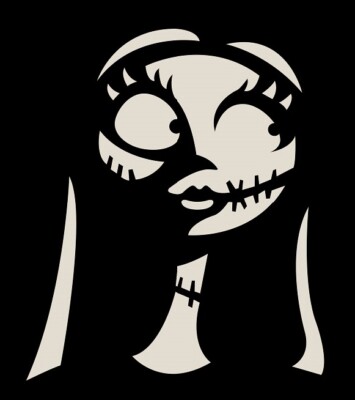 8''x9.5'' Clear Plastic Stencil - Nightmare Before Christmas Sally (SD279)*****
