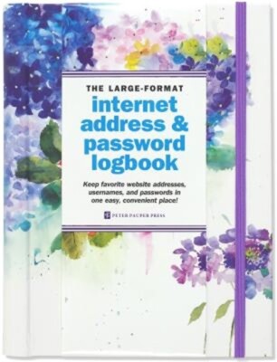 Hydrangeas Large-Format Internet Address & Password Logbook (Address Book)