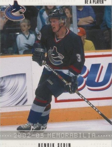 2002-03 In the Game Be A Player Memorabilia - Henrik Sedin #173