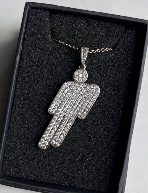 Solid 925 Sterling Silver Round Cut Moissanite Celebrity Pendant
