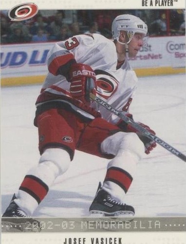 2002-03 In the Game Be A Player Memorabilia - Josef Vasicek #134