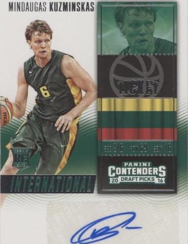 2016-17 Panini Contenders Draft Picks - Mindaugas Kuzminskas #195