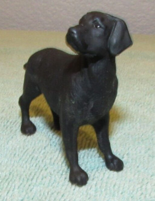 Black Lab Labrador Dog Toy Figure