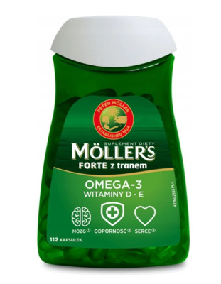 MOLLERS Forte Omega-3 (EPA, DHA, Vitamin D + E) 112 capsules