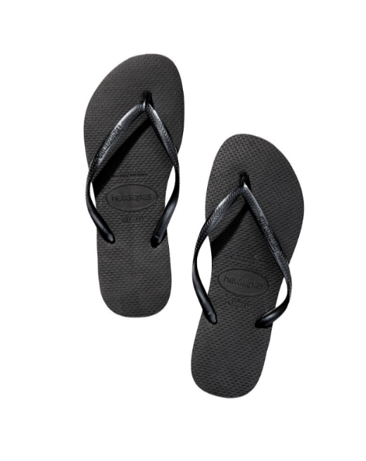 

Тонкие черные шлепанцы-шлепанцы HAVAIANAS 41–42 (11–12 США) с мягкой стелькой, Черный, Thong