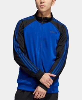 adidas NEW Mens Essentials 3-Stripes Full Zip Fashion Track Jacket Blue L  $55