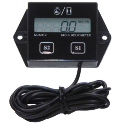 Tachometer for Small Engine,Inductive Hour Meter for 2 Stroke & 4 Stroke Small