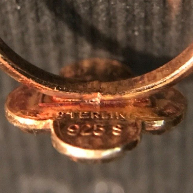 David Andersen Scandinavian Sterling Enamel Flower Ring Norway 925 Size 6