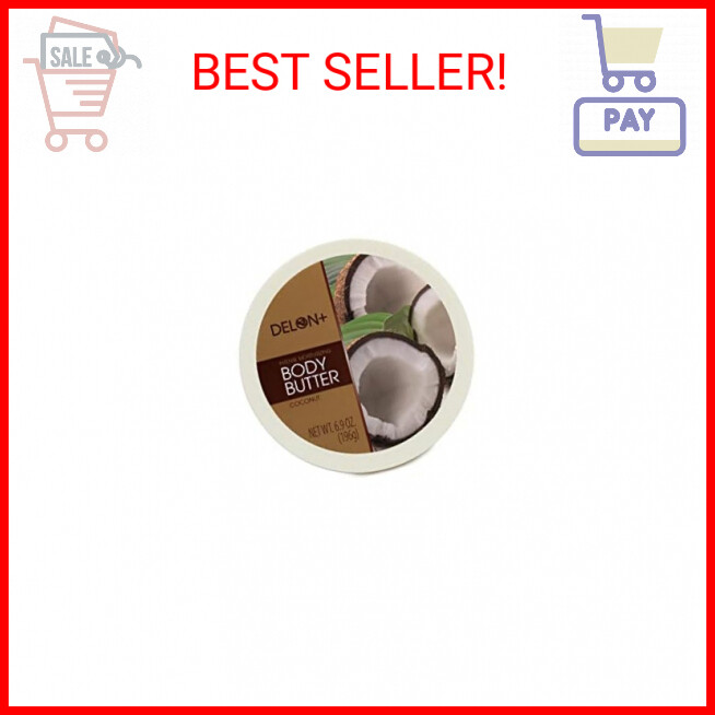 DELON Intense Moisturizing Body Butter, 6.9 Oz (Single) (Coconut)