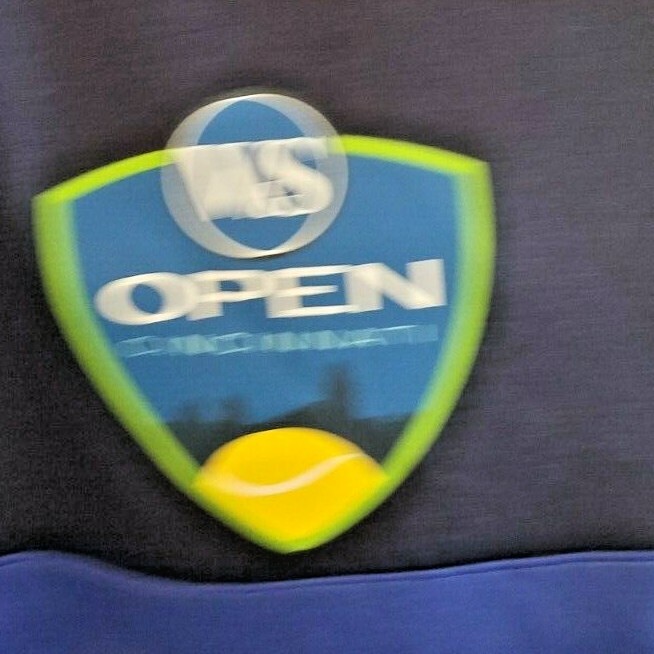 FILA  US open western/southern Men's Tennis Polo Shirt Short Sleeve Blue Size L