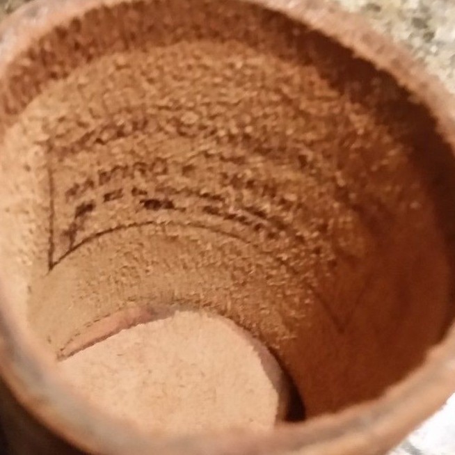 Vtg. Tooled Leather Decanter w/Matching Cup Holders & Shot Glass Holder-Honduras