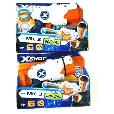Lot of 2 Zuru X Shot MK3 Toy Gun With 12 Foam bullets each XShot Ages 8+ NIB