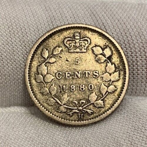 1880-H CANADA 5 CENTS QUEEN VICTORIA SILVER - Combined shipping! A716