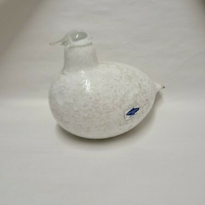 工芸品  birds oiva toikka wood grouse Oiva Toikka Birds Willow Grouse White Grey 1980 Nuutajärvi