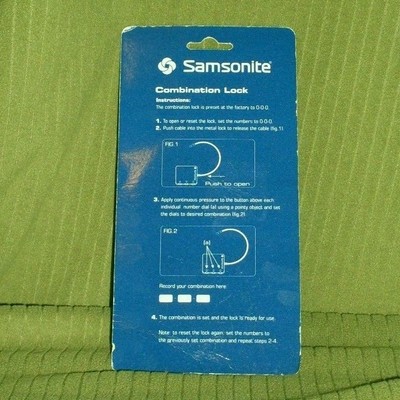 Samsonite Promotional Luggage Combination Lock Sealed New