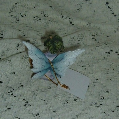 BLUE PURPLE PETITE MALE  FAIRY SITTING WITH ACORN 11937 2 1/2
