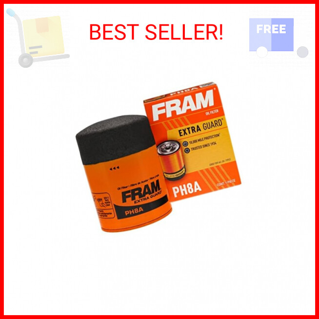FRAM Extra Guard PH8A, 10K Mile Change Interval Spin-On Oil Filter