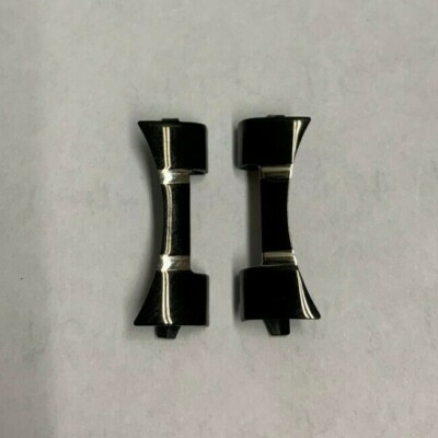 Pre-owned Seiko Men's Ssc143 (2) Replacement Watch Bracelet Connectors Black Watch